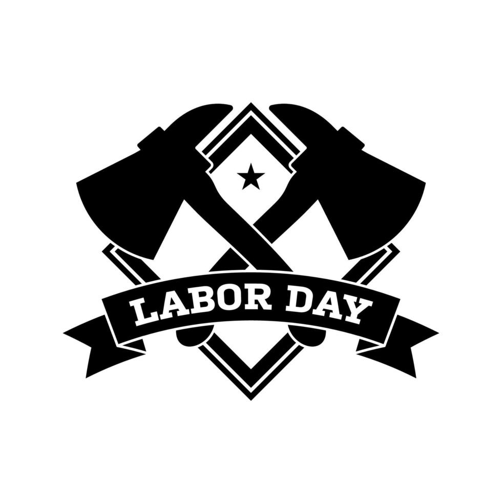 Happy Labor Day Banner isoliert auf weißem Hintergrund vektor