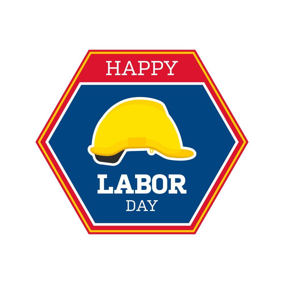 Happy Labor Day Banner isoliert auf weißem Hintergrund vektor