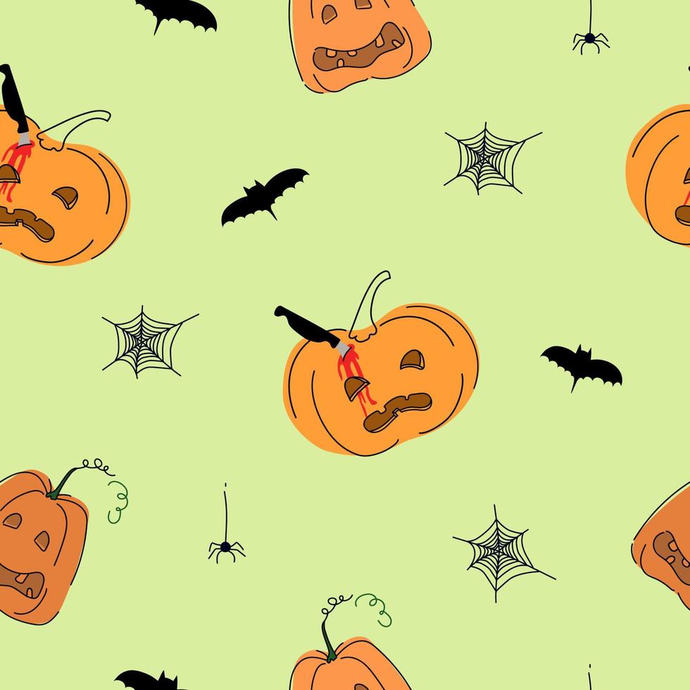 halloween nahtloses muster für irgendwelche zwecke. Cartoon-Vektor-Illustration. vektor