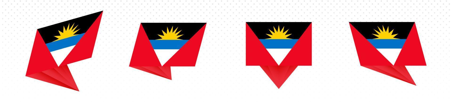 flagga av antigua och barbuda i modern abstrakt design, flagga uppsättning. vektor