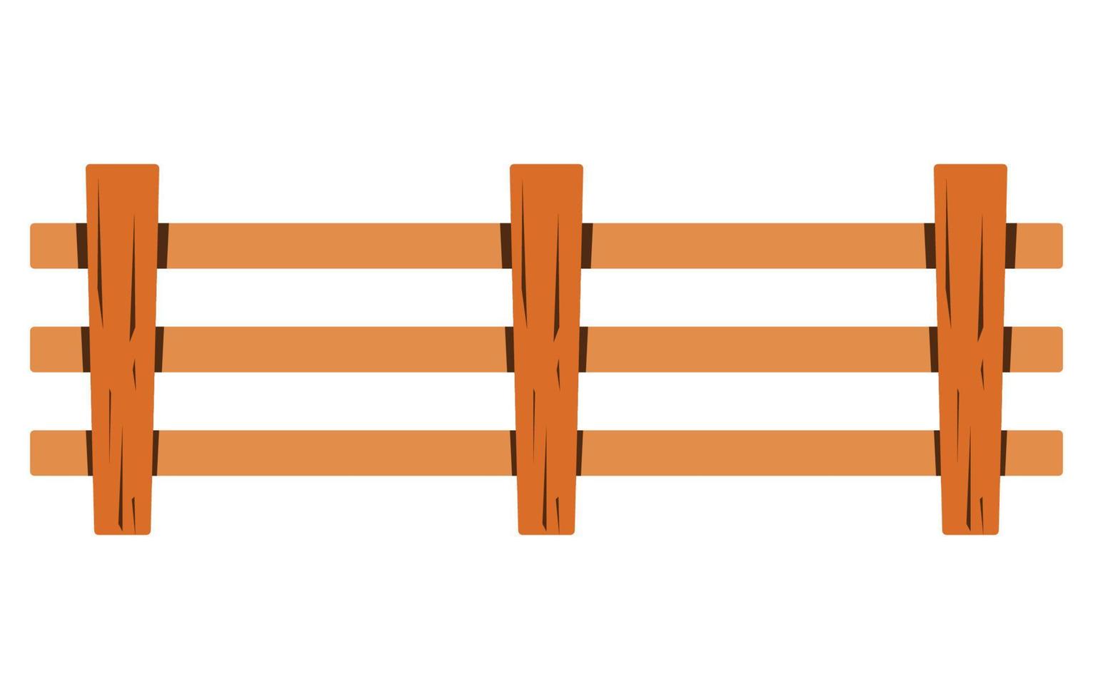 brun trä- staket vektor. isolerat på vit bakgrund. Hem dekoration Tillbehör illustration. hus staket. vektor