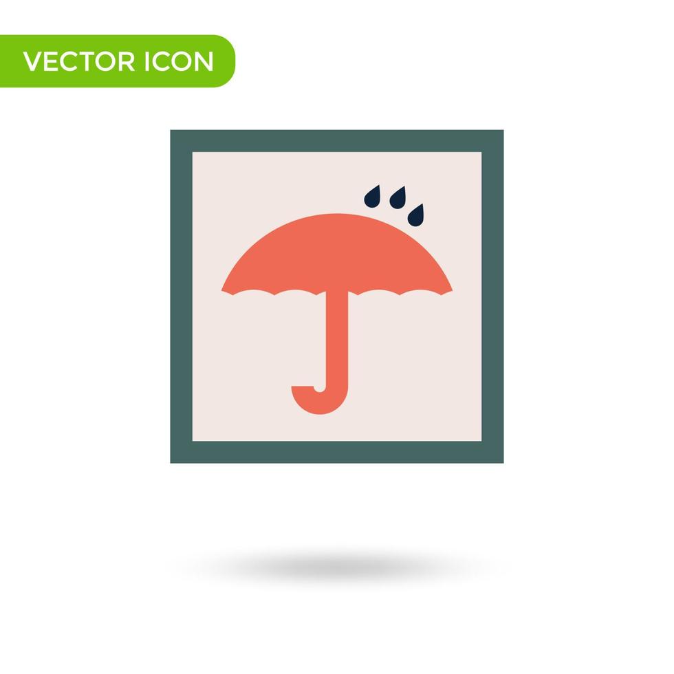 Regenschirm-Logistik-Symbol. minimales und kreatives Symbol isoliert auf weißem Hintergrund. Vektor-Illustration-Symbol-Marke vektor