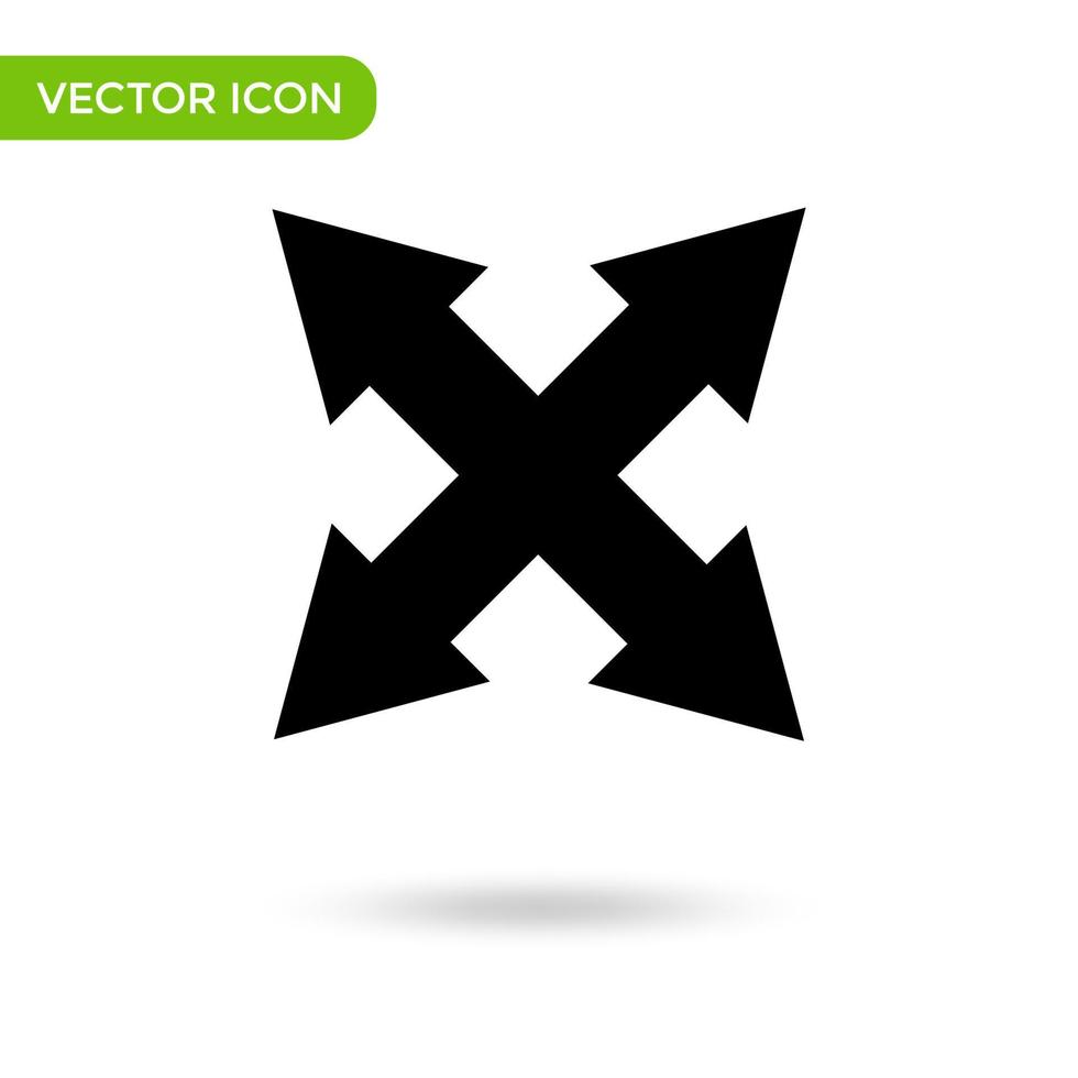4 sätt pilar ikon. minimal och kreativ ikon isolerat på vit bakgrund. vektor illustration symbol mark