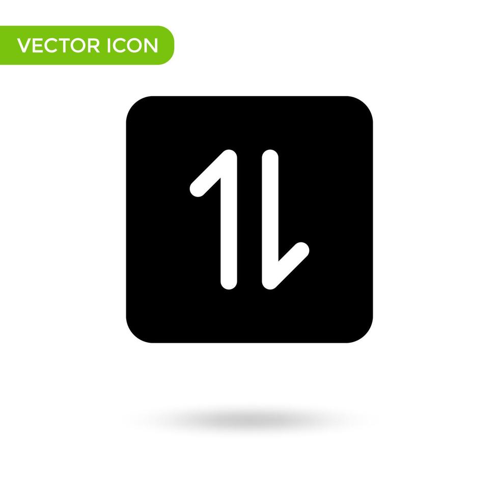 pil upp ner ikon. minimal och kreativ ikon isolerat på vit bakgrund. vektor illustration symbol mark