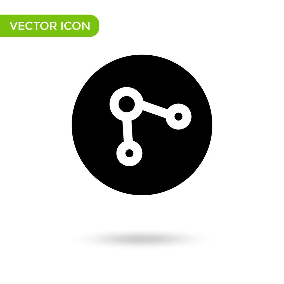 Netzwerksymbol teilen. minimales und kreatives Symbol isoliert auf weißem Hintergrund. Vektor-Illustration-Symbol-Marke vektor