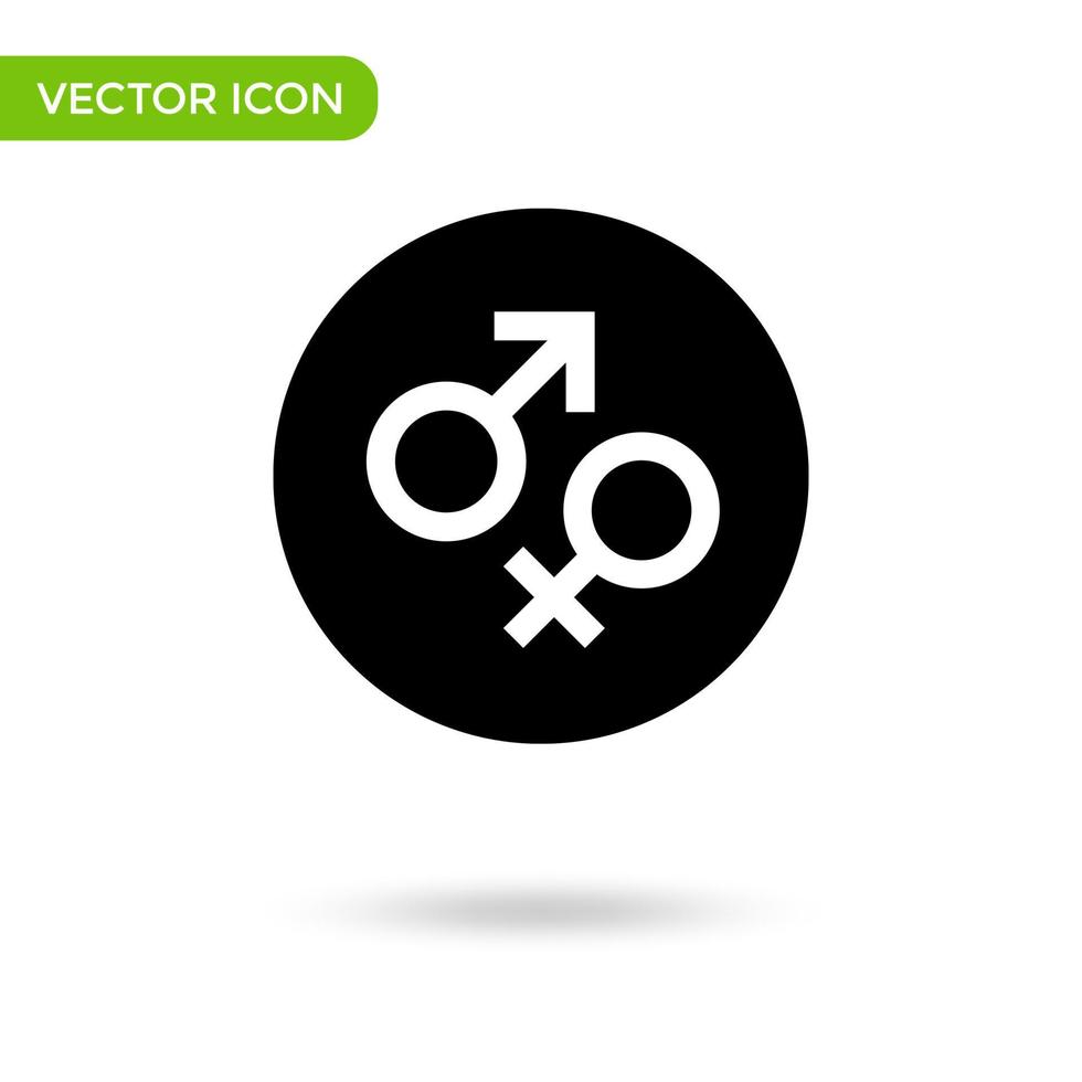 man kvinna symbol ikon. minimal och kreativ ikon isolerat på vit bakgrund. vektor illustration symbol mark