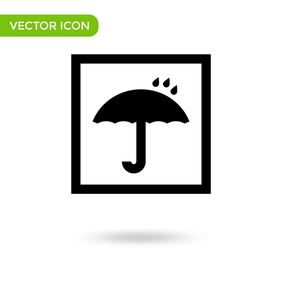 Regenschirm-Logistik-Symbol. minimales und kreatives Symbol isoliert auf weißem Hintergrund. Vektor-Illustration-Symbol-Marke vektor