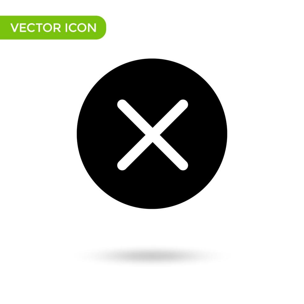 annullera korsa ikon. minimal och kreativ ikon isolerat på vit bakgrund. vektor illustration symbol mark