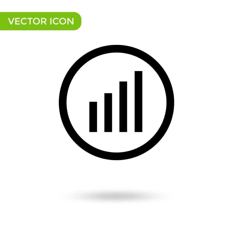 Signalsymbol. minimales und kreatives Symbol isoliert auf weißem Hintergrund. Vektor-Illustration-Symbol-Marke vektor