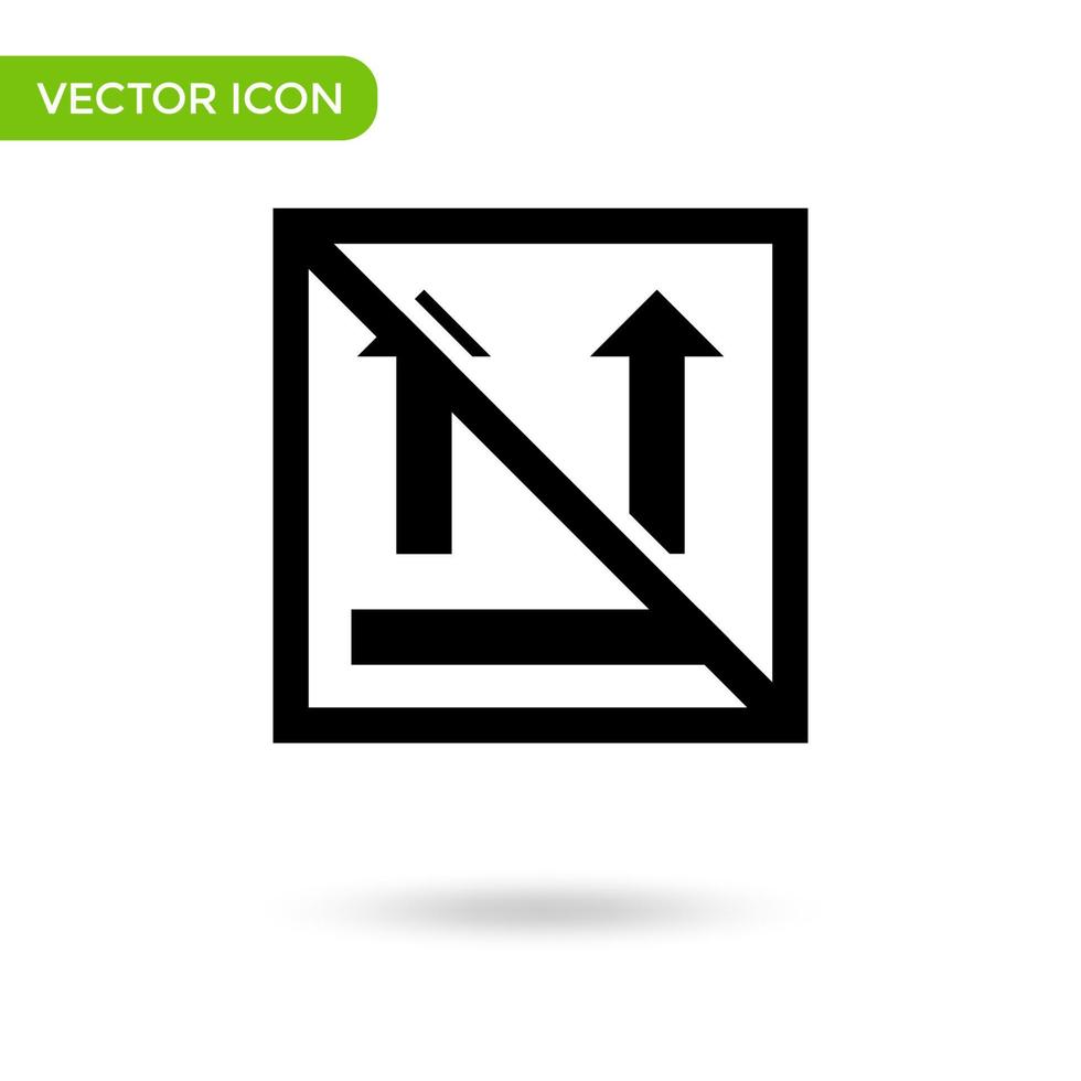 Logistik-Symbol mit Pfeilseite nach oben. minimales und kreatives Symbol isoliert auf weißem Hintergrund. Vektor-Illustration-Symbol-Marke vektor