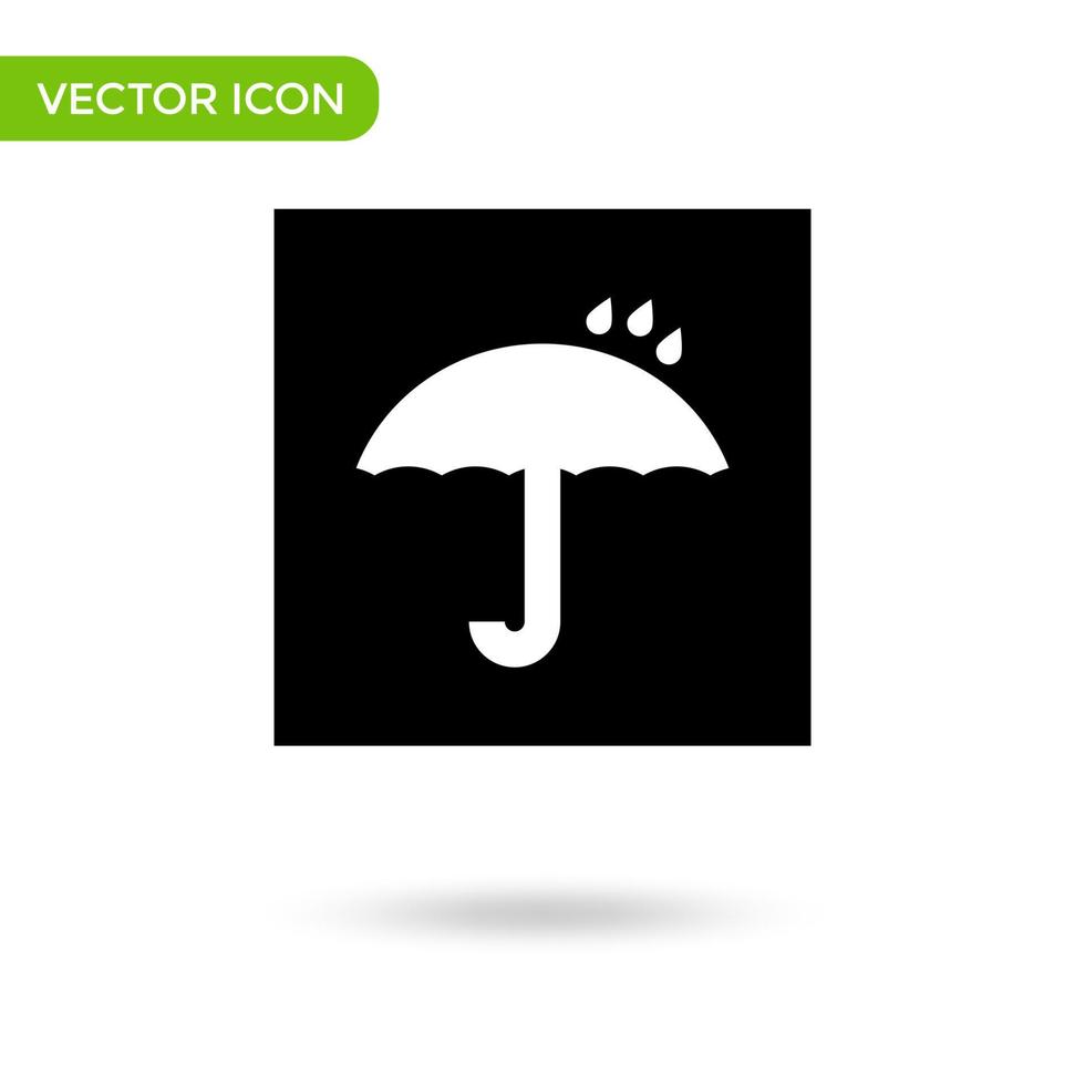 Regenschirm-Logistik-Symbol. minimales und kreatives Symbol isoliert auf weißem Hintergrund. Vektor-Illustration-Symbol-Marke vektor