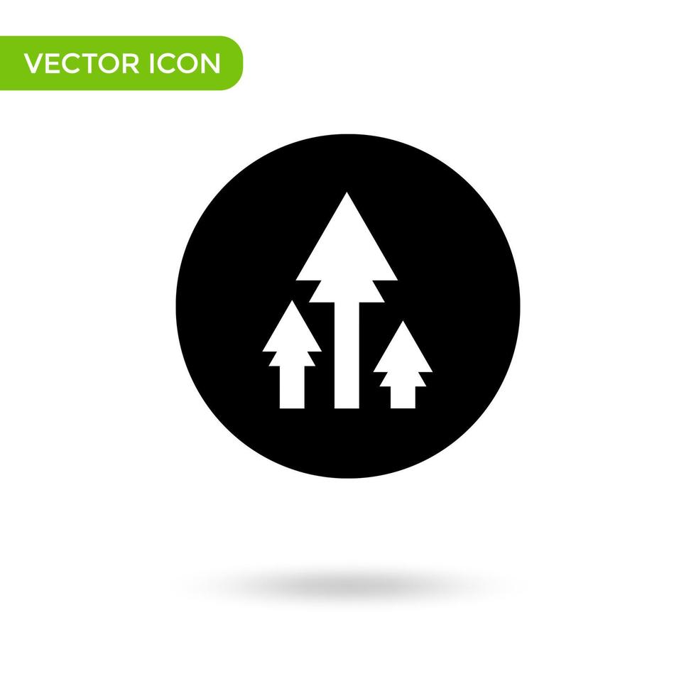 tre pil topp ikon. minimal och kreativ ikon isolerat på vit bakgrund. vektor illustration symbol mark