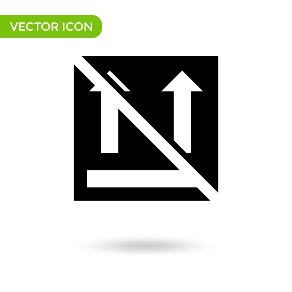 pil sida upp logistisk ikon. minimal och kreativ ikon isolerat på vit bakgrund. vektor illustration symbol mark