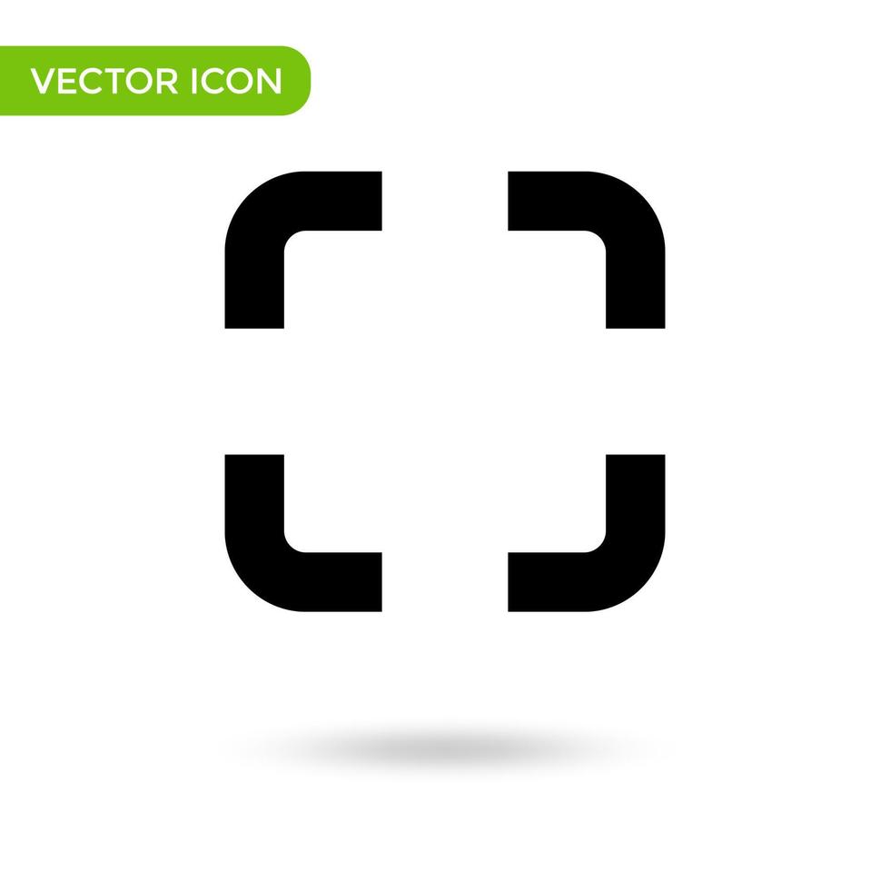 QR-Code-Scanner-Symbol. minimales und kreatives Symbol isoliert auf weißem Hintergrund. Vektor-Illustration-Symbol-Marke vektor