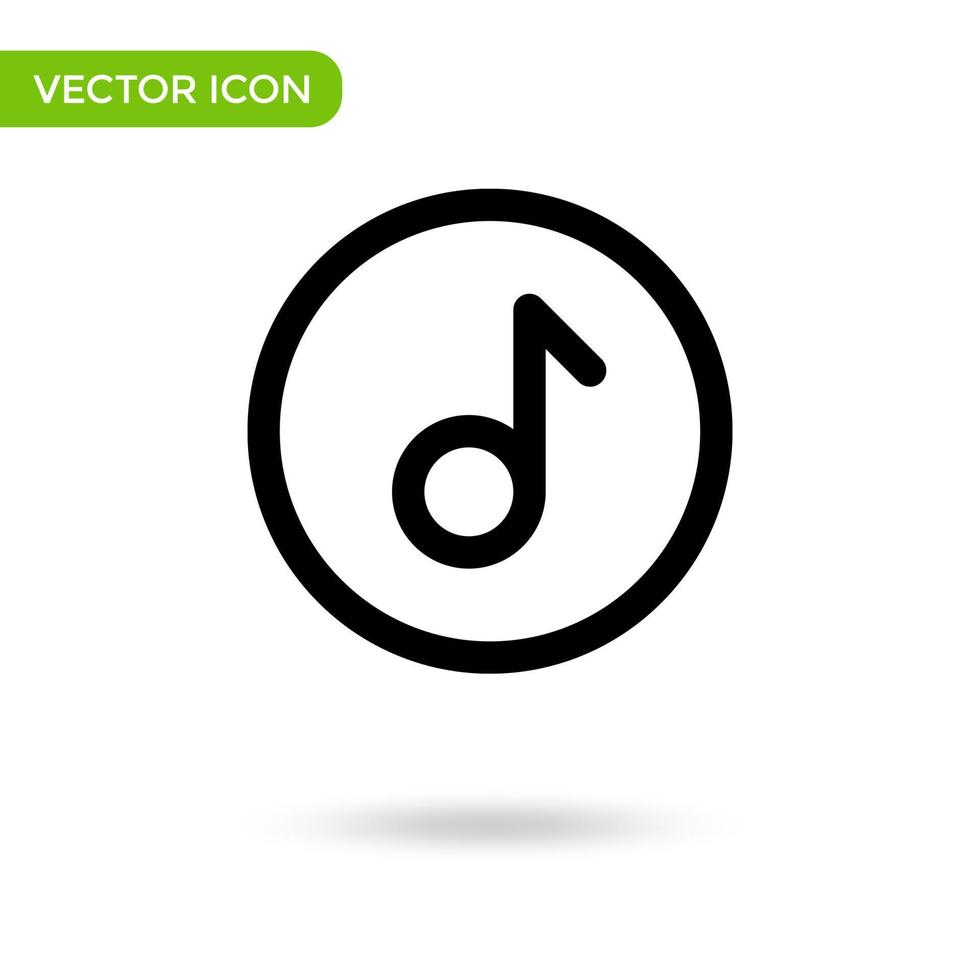 musik notera ikon. minimal och kreativ ikon isolerat på vit bakgrund. vektor illustration symbol mark