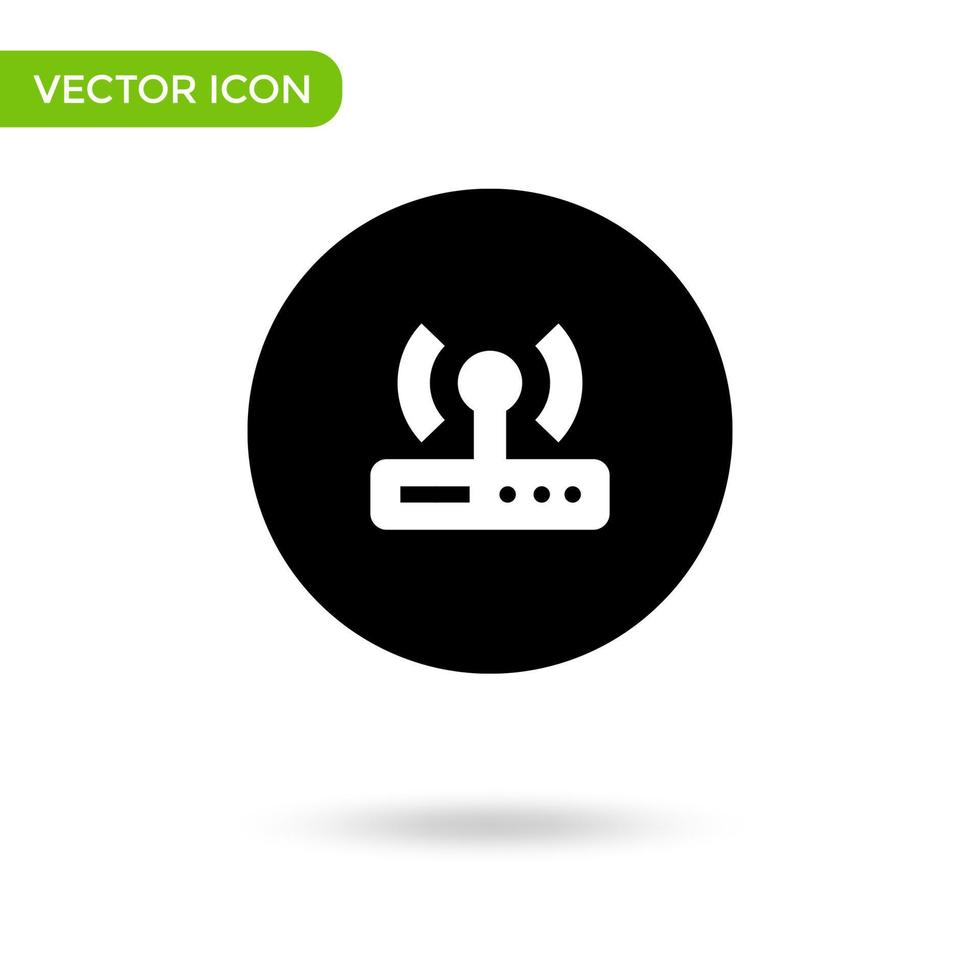 trådlös router ikon. minimal och kreativ ikon isolerat på vit bakgrund. vektor illustration symbol mark