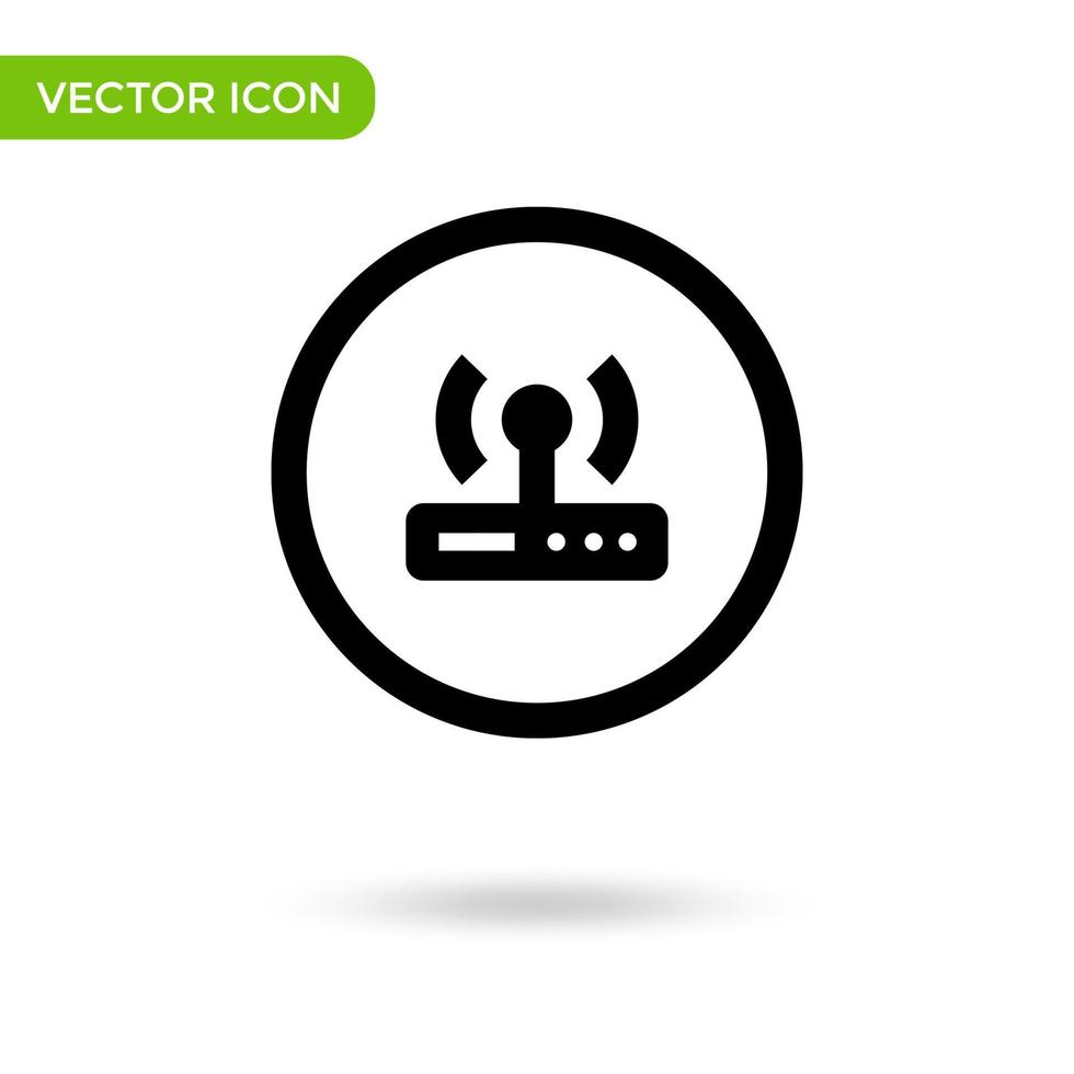 trådlös router ikon. minimal och kreativ ikon isolerat på vit bakgrund. vektor illustration symbol mark