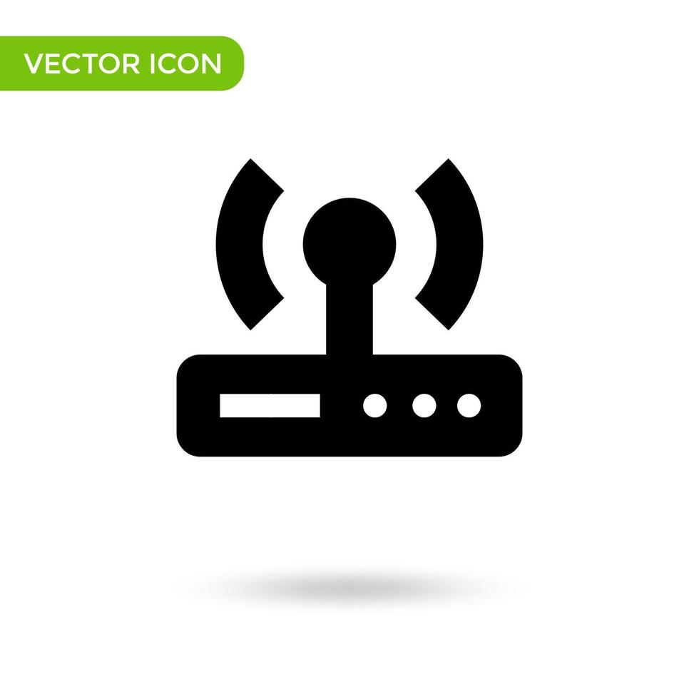 trådlös router ikon. minimal och kreativ ikon isolerat på vit bakgrund. vektor illustration symbol mark