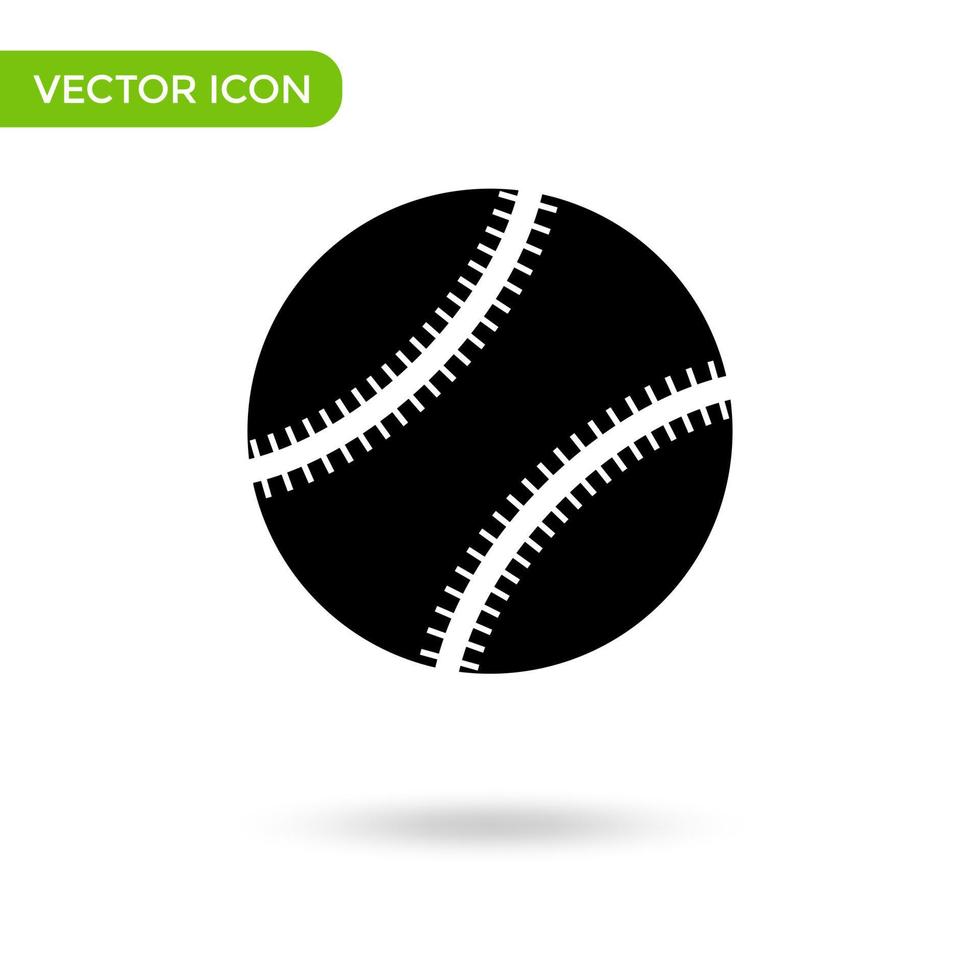 Baseball-Ball-Symbol. minimales und kreatives Symbol isoliert auf weißem Hintergrund. Vektor-Illustration-Symbol-Marke vektor