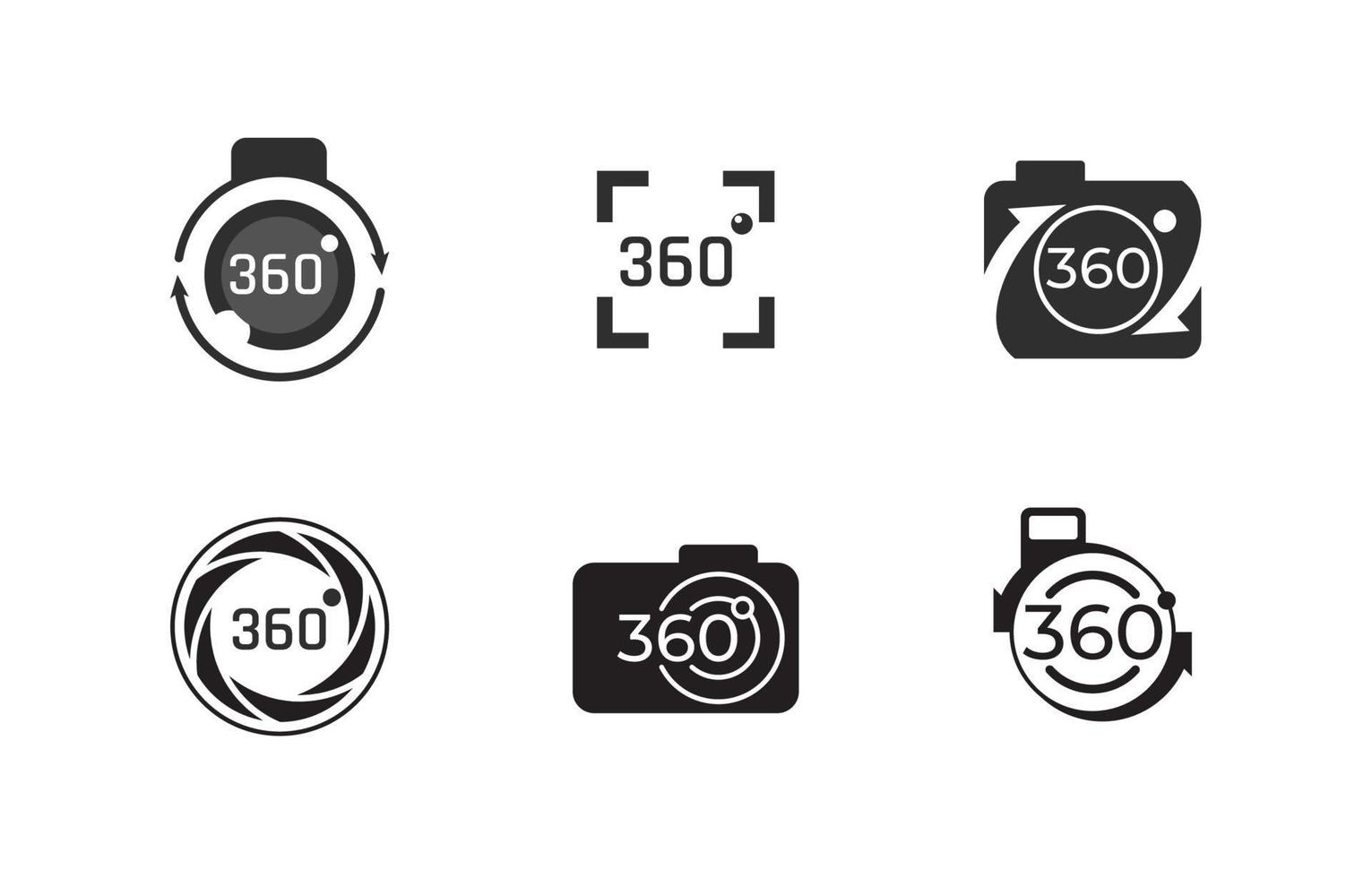 360 kamera logotyp mall vektor
