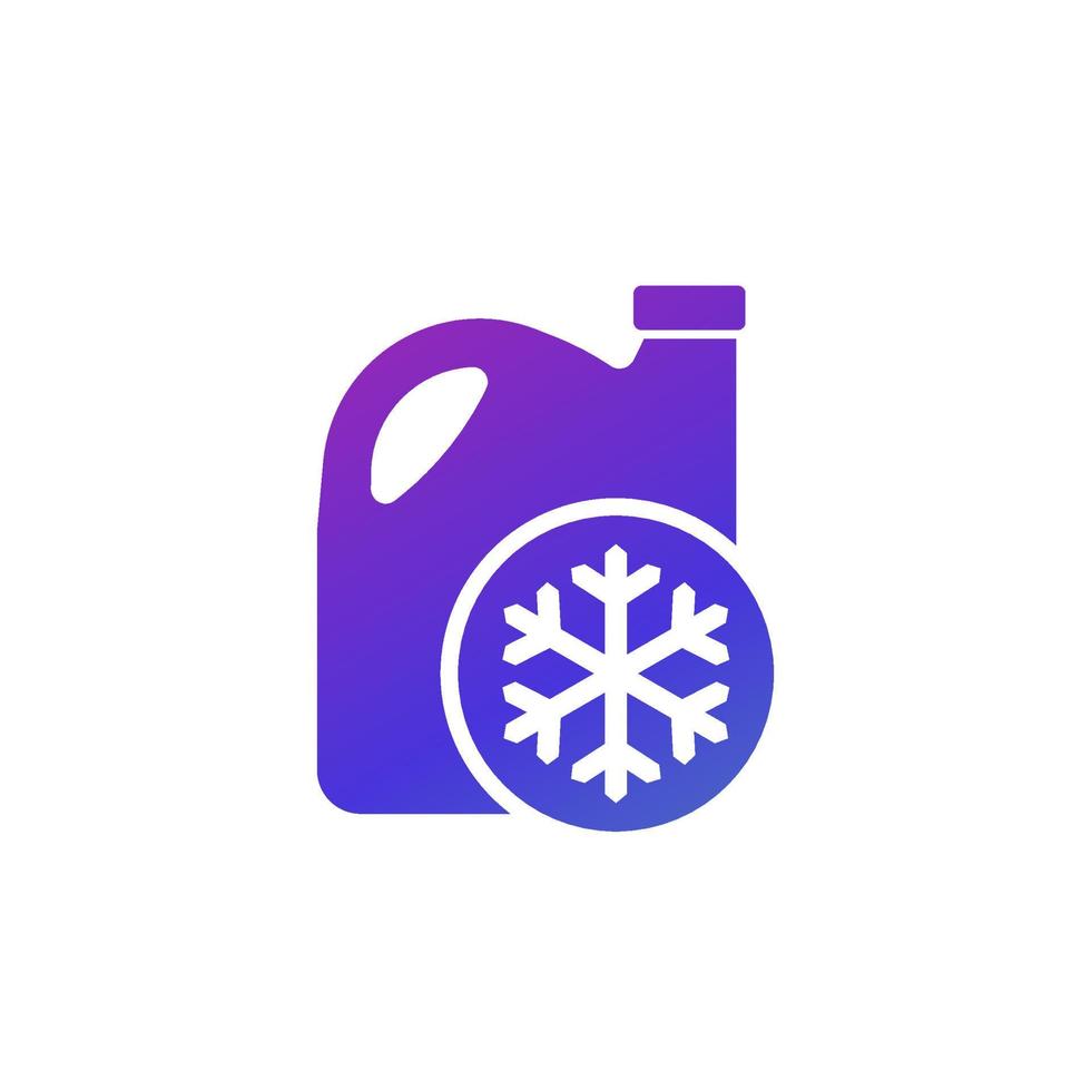 frostskyddsmedel, kylmedel ikon på vit vektor