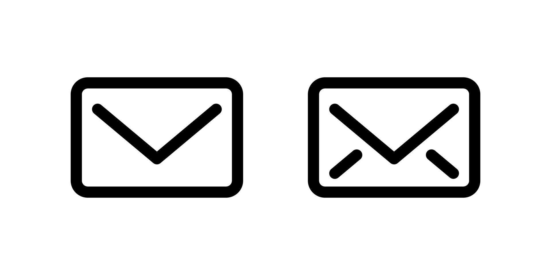 meddelande ikon vektor i linje stil. kuvert tecken symbol