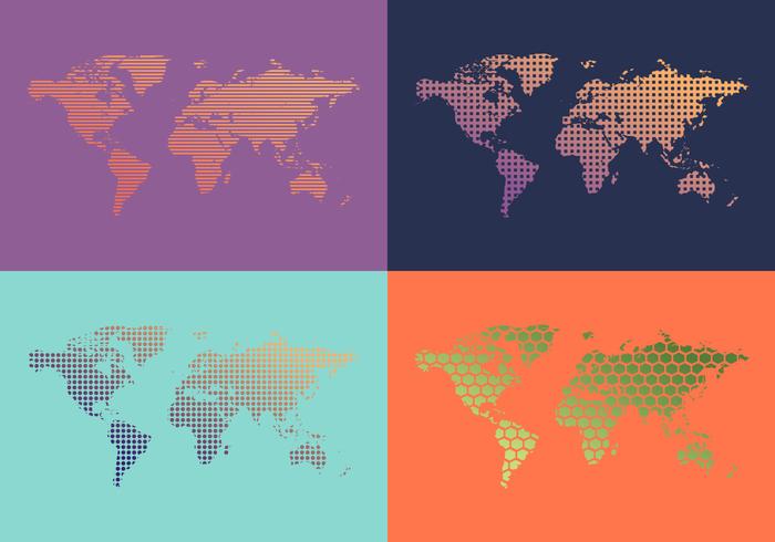 Gratis World Map Patterns Vector