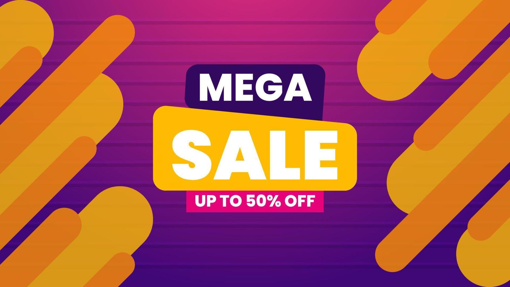 Mega-Sale-Rabatt-Hintergrunddesign vektor