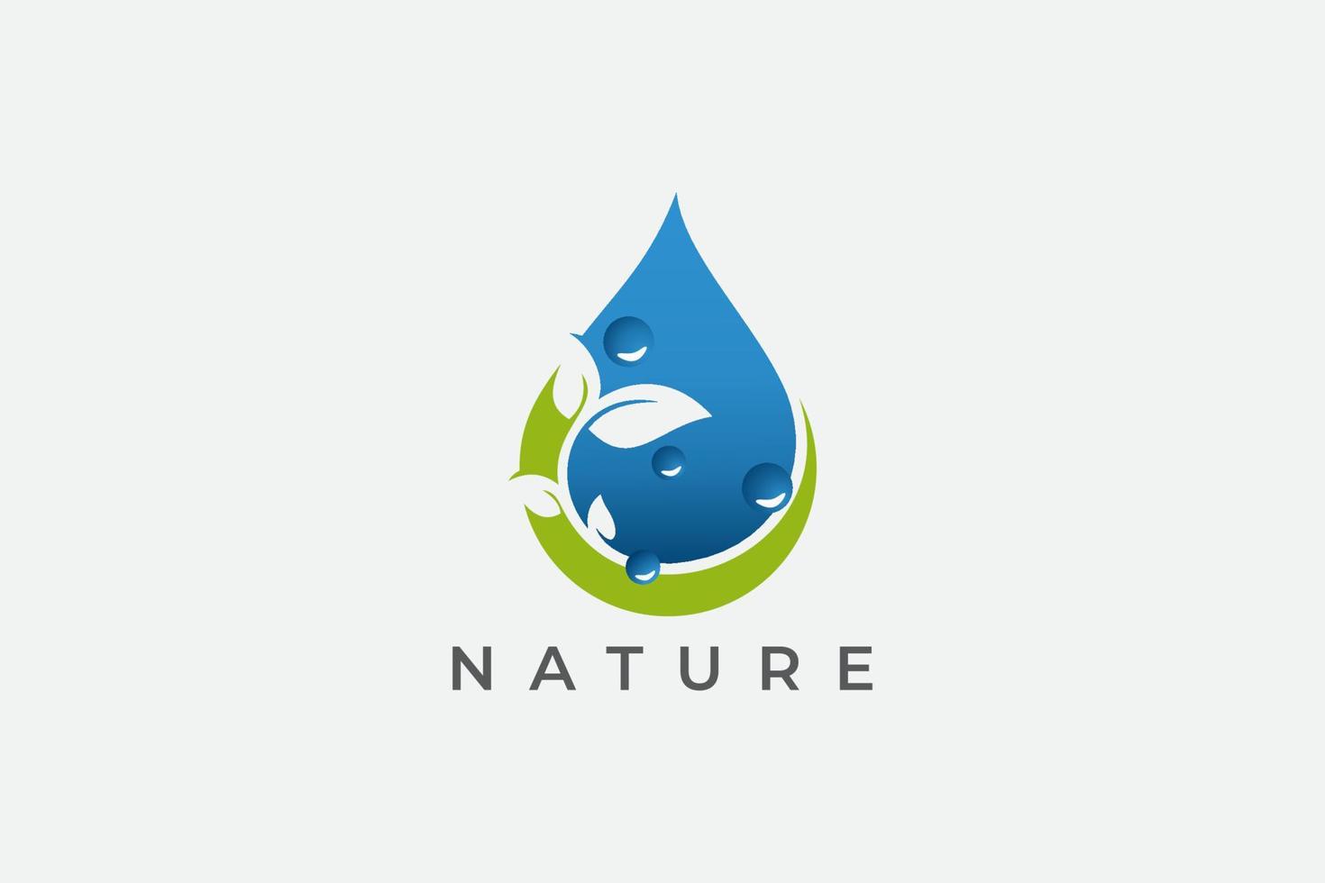 Natur-Süßwassertropfen-Logo vektor