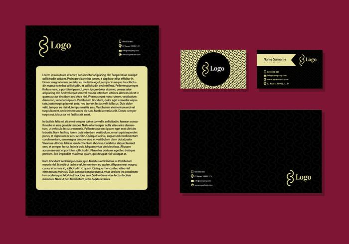 Letter Head Design Visitenkarten Corporate Identity Briefpapier vektor