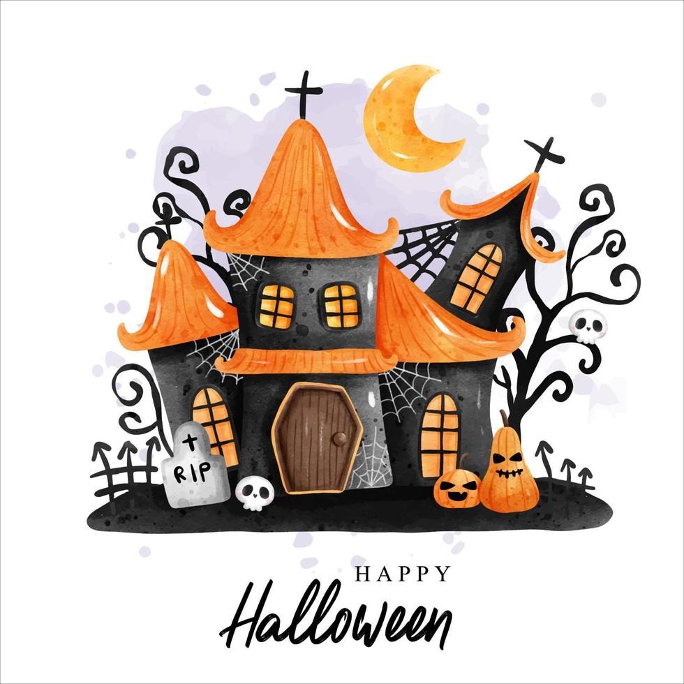 Lycklig halloween, halloween dekoration. vektor illustration