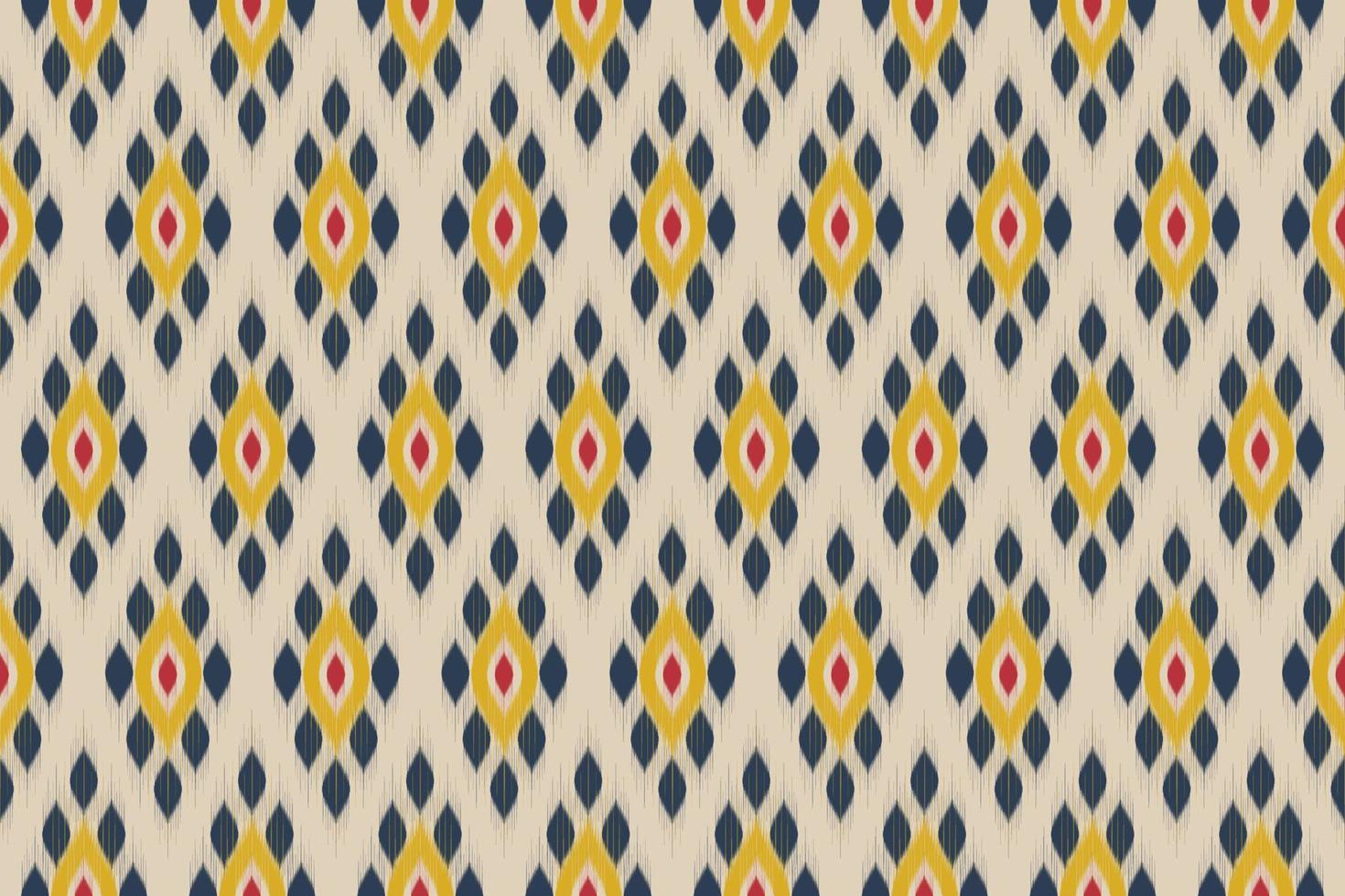 ikat seamless mönster i tribal. abstrakt etnisk mönsterkonst. design för bakgrund, tapeter, vektorillustration, tyg, kläder, matta, broderi. vektor