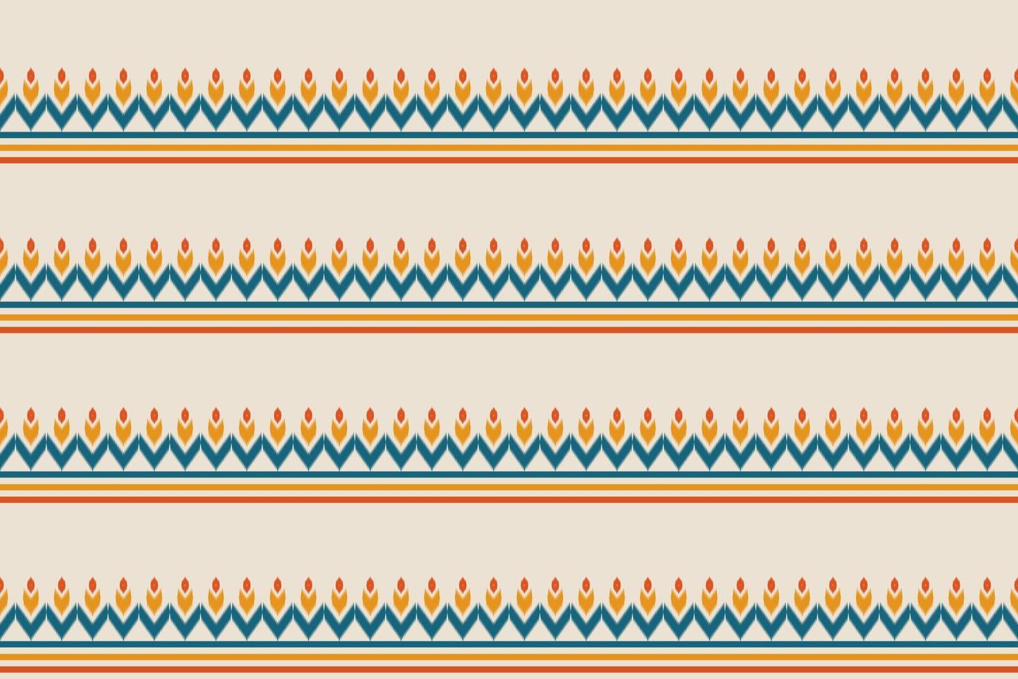 ikat seamless mönster i tribal. tyg etnisk mönsterkonst. amerikansk, mexikansk stil. design för bakgrund, tapeter, vektorillustration, tyg, kläder, matta, textil, batik, broderi. vektor