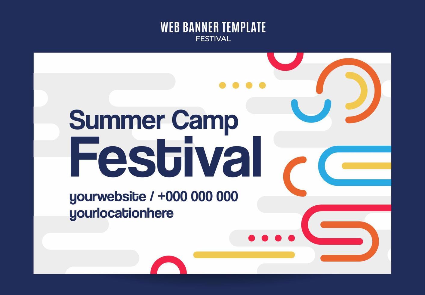 Festival-Webbanner für Social-Media-Poster, Banner, Weltraumbereich und Hintergrund vektor