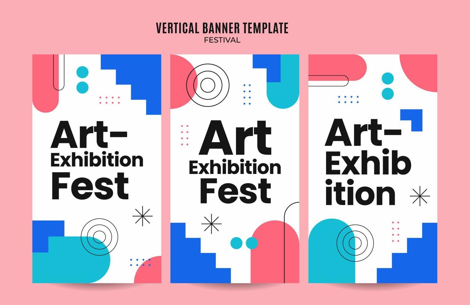 festival webb baner för social media vertikal affisch, baner, Plats område och bakgrund vektor
