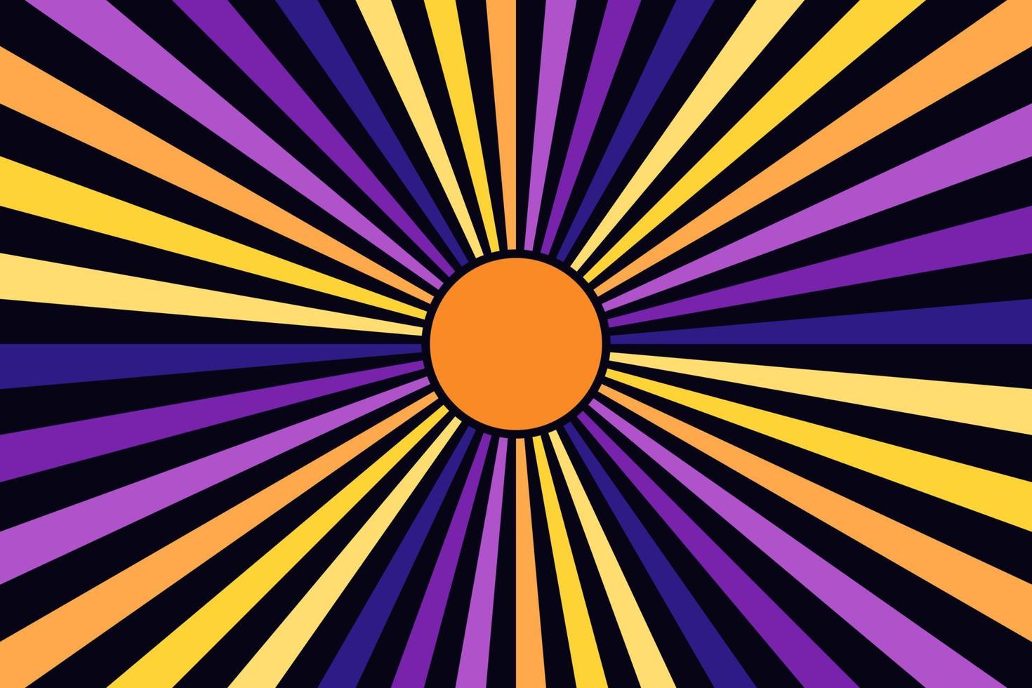 abstrakter Sunburst-Sonnenstrahl-Retro-Hintergrund vektor