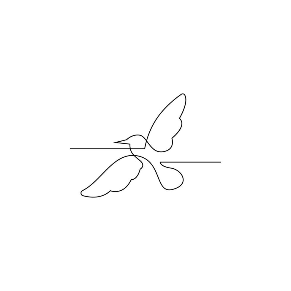 Vogellinie Kunstbildikonen-Designillustration vektor