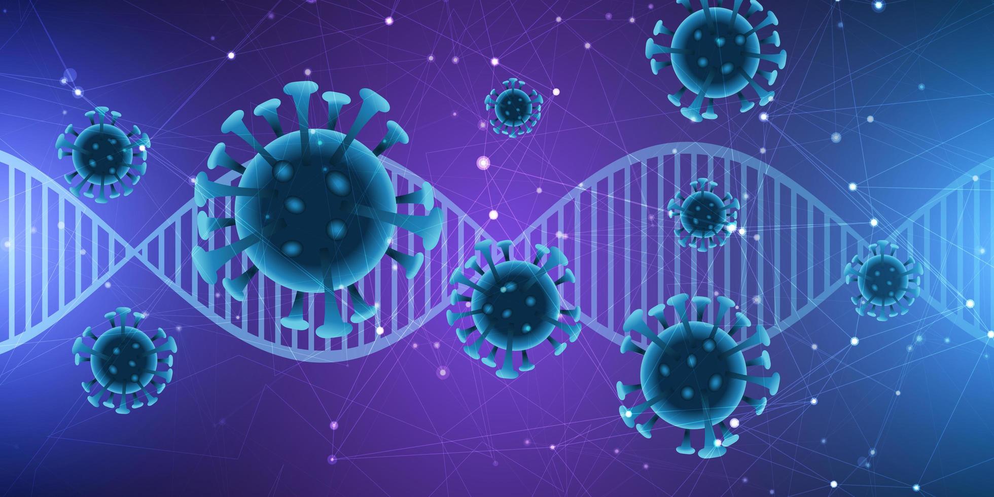 DNA-Strang und Viruszellen vektor