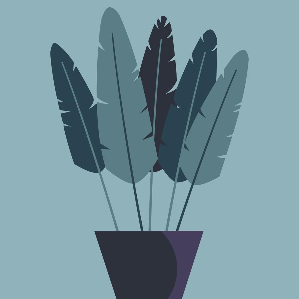 flache illustration der dekorativen pflanzen vektor