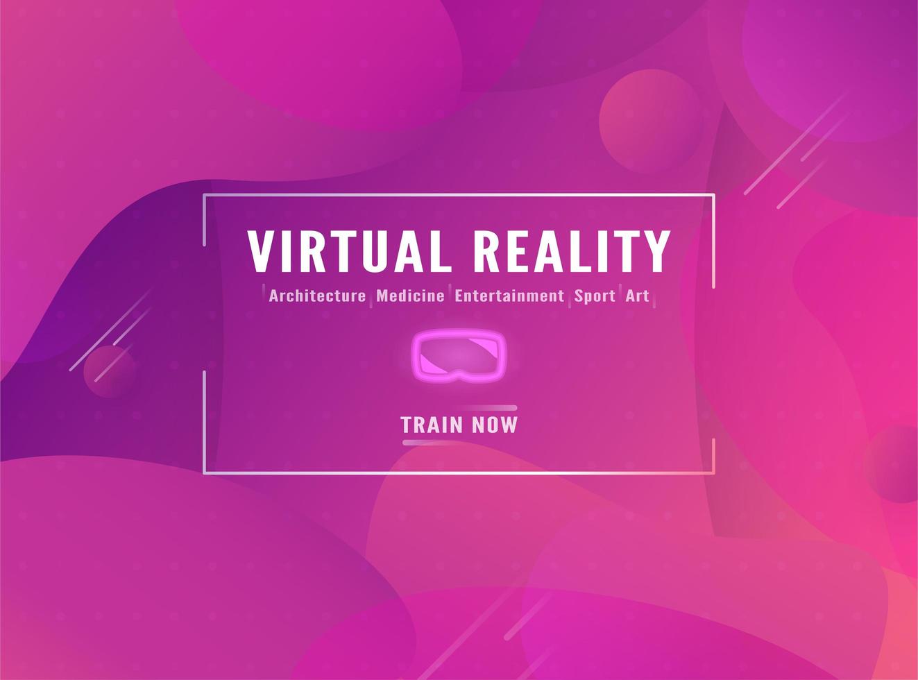 rosa gradient virtuell verklighet mall vektor