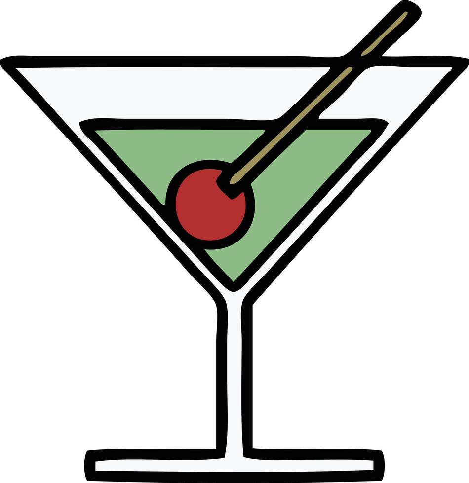 süßer cartoon ausgefallener cocktail vektor