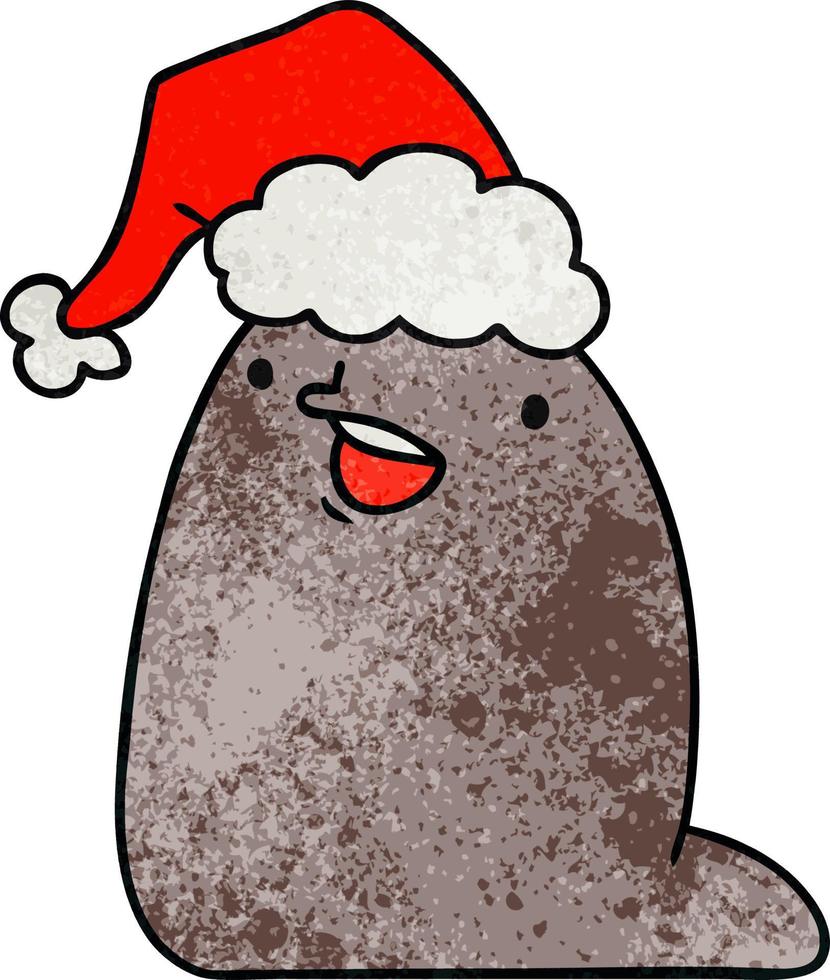 weihnachten strukturierte karikatur von kawaii schnecke vektor