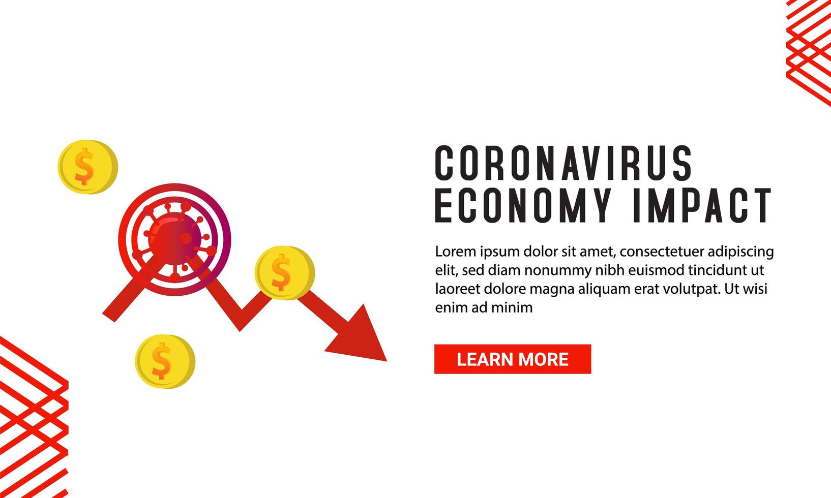 Coronavirus Economy Impact Banner Vorlage Download Kostenlos Vector Clipart Graphics Vektorgrafiken Und Design Vorlagen