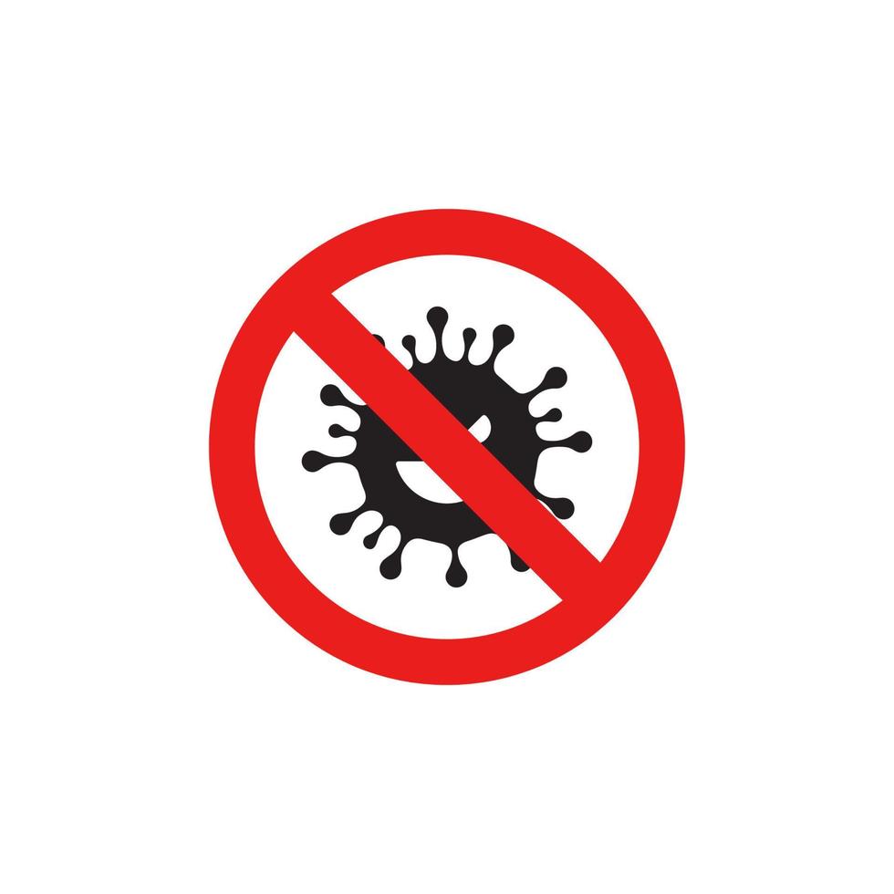 förbud virus ikon eps 10 vektor
