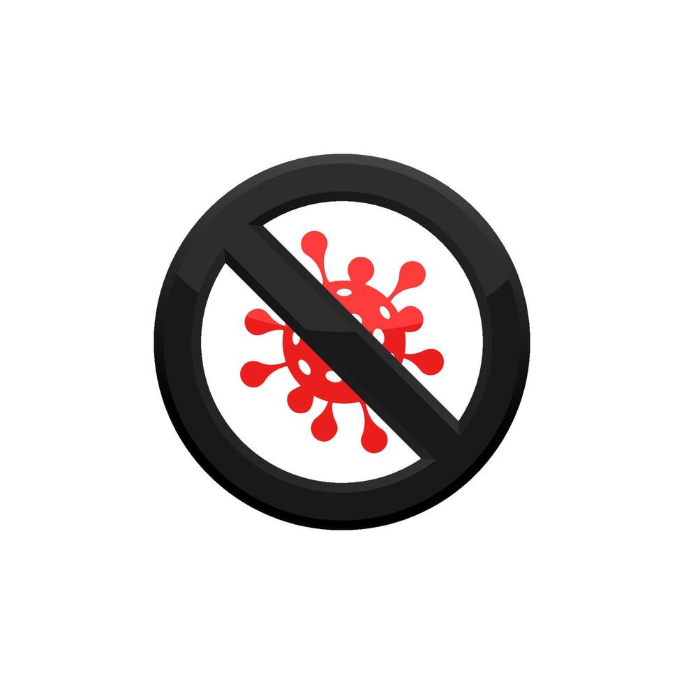 förbud virus ikon eps 10 vektor