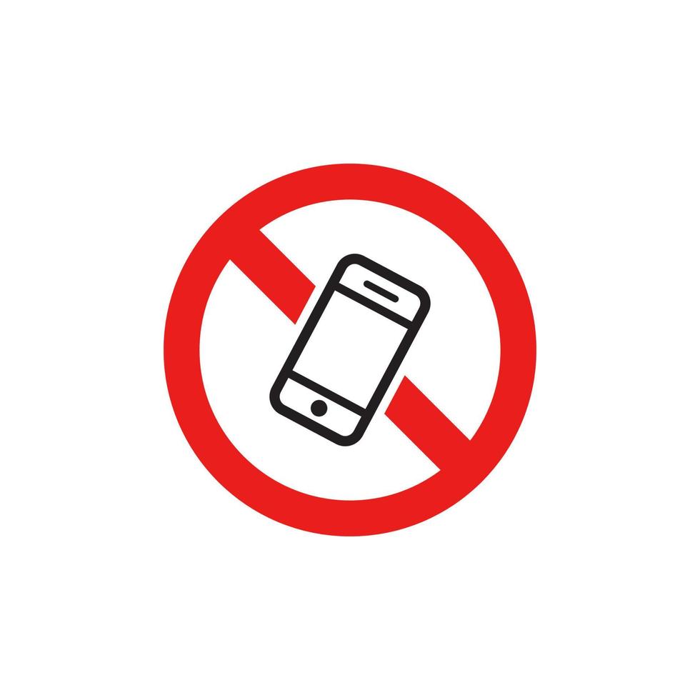 förbud telefon ikon eps 10 vektor