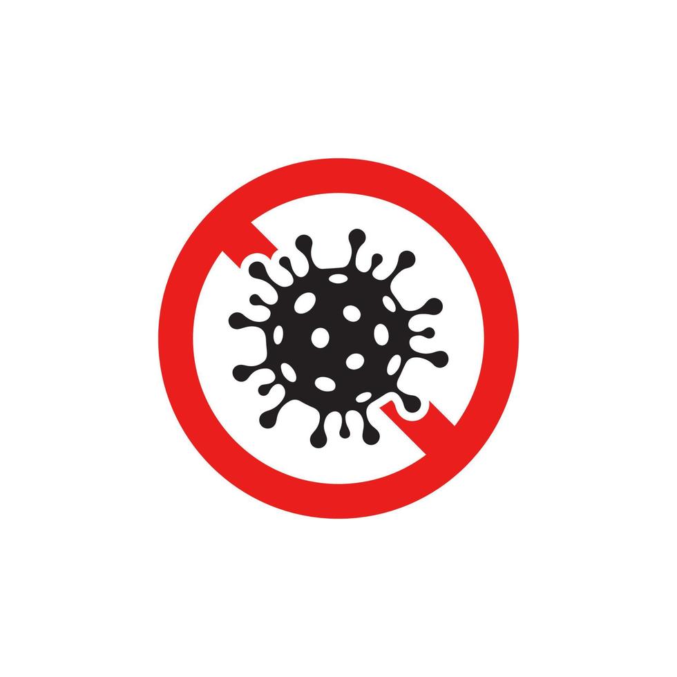 Verbotsvirus-Symbol eps 10 vektor