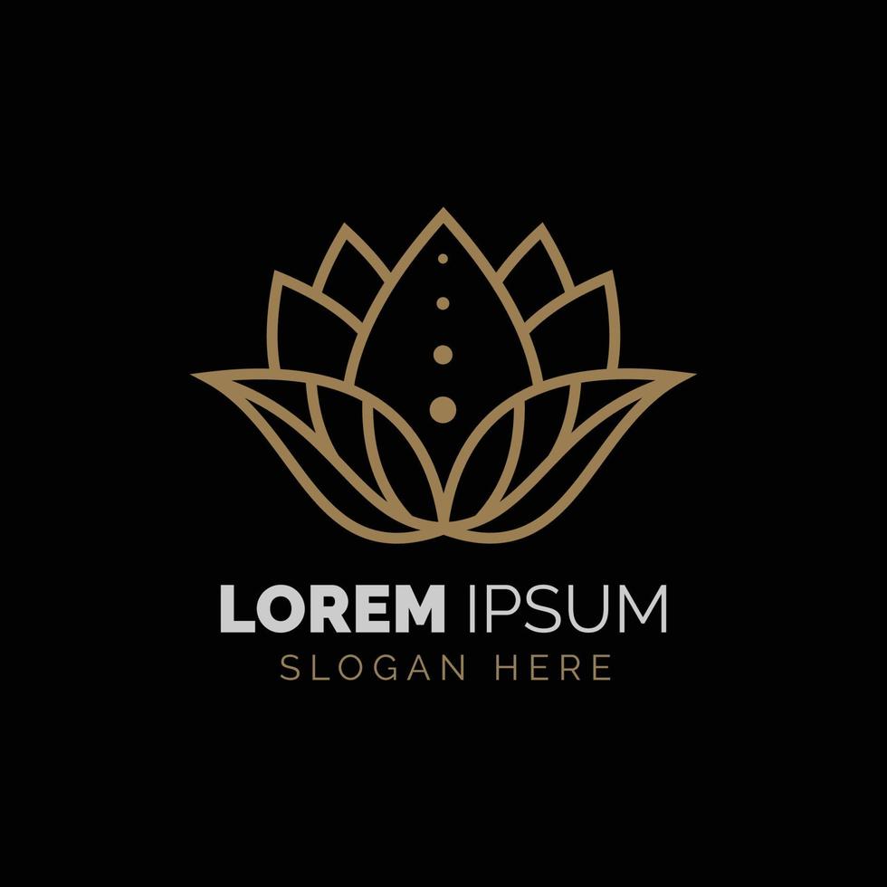 lotus blomma logotyp design mall ikon vektor inspiration