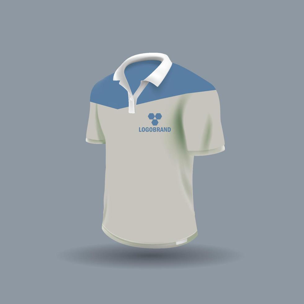 Polo-T-Shirt-Design-Mockup-Vorlage vektor