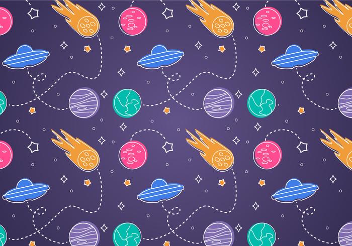 Free Space Nahtlose Muster Hintergrund Illustration vektor